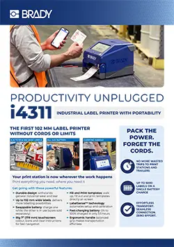 i4311 Label Printer Infosheet Europe English