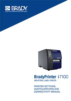 BradyPrinter i7100 Configuration Manual