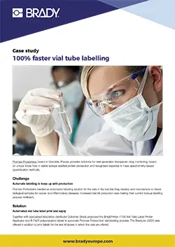100% faster vial tube labelling - Testimonial