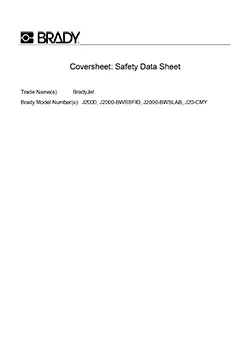 SDS for J2000 CMY Ink Cartridge