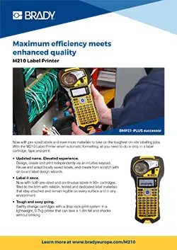 M210 Label Printer Infosheet Europe English