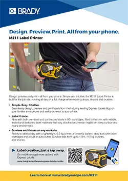 M211 Label Printer Infosheet Europe English