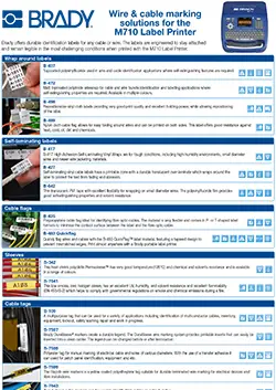 M710 Cable Wire Component ID Materials Infosheet Europe English