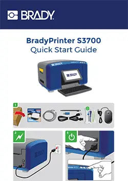 BradyPrinter S3700 Quick Start Guide