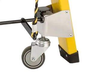 Safety Step Platform Accessories: Lever Actuated Castors