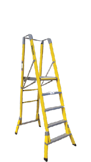 Anti-corrosive Safety Step Platform Ladders: CorrosionMaster Step Platform (FPS)