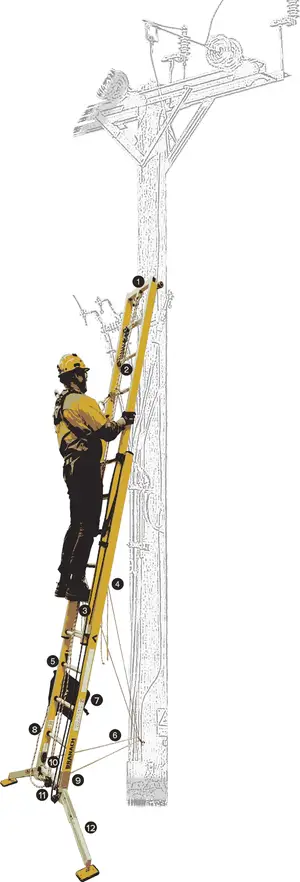 Fall Protection Extension Ladders: Euro EN795 Fall Control System by Branach