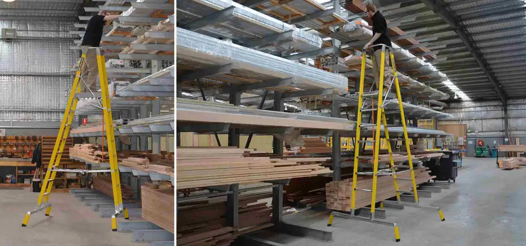 Scări Pliabile cu Platformă de Lucru Ușoară, portabilă și pliabilă