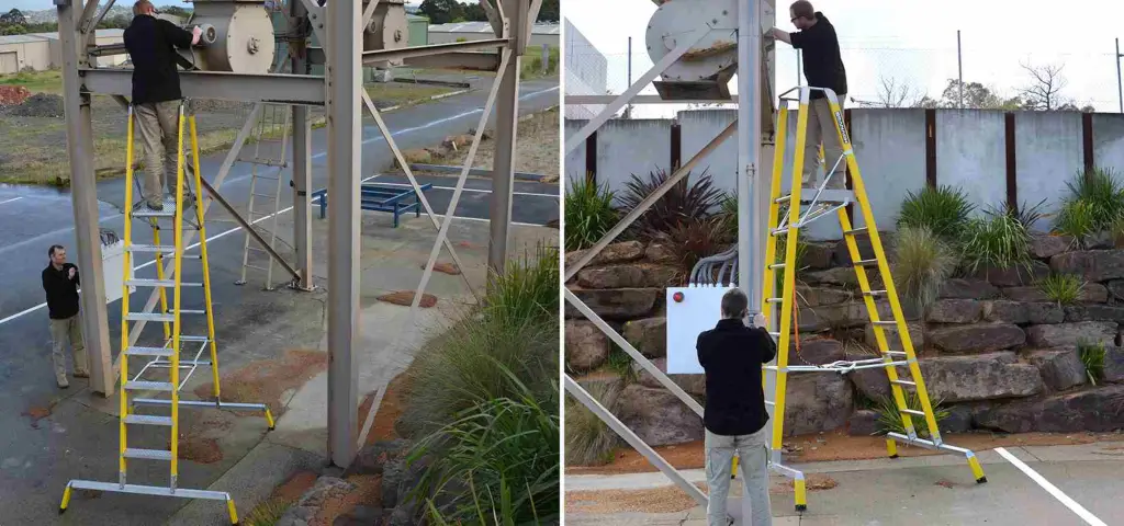 Scări Pliabile cu Platformă de Lucru Ușoară, portabilă și pliabilă