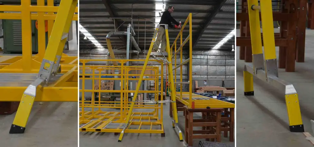 Scări Pliabile cu Platformă de Lucru Ușoară, portabilă și pliabilă