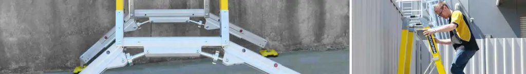 Scări Pliabile cu Platformă de Lucru și Picioare Reglabile, EuroMaster All Terrain de la Branach