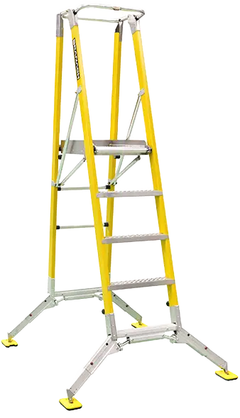 Scări Pliabile cu Platformă de Lucru și Picioare Reglabile, EN 131-7:2013, EuroMaster All Terrain de la Branach