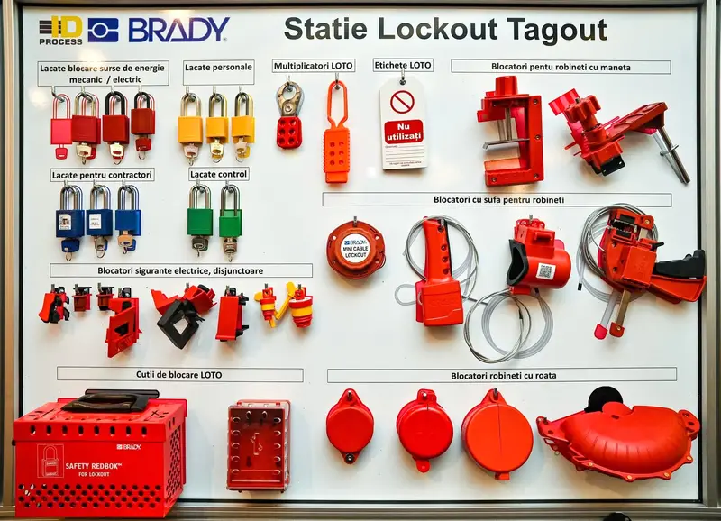 Stație Lockout-Tagout (LOTO) / Blocare-Marcare